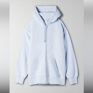 NWT Aritzia TNA Boyfriend Zip-Up with Hi-Rise Shorts Set in Plein Air